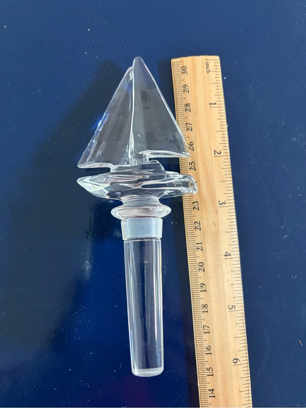 Clear Glass Sailboat Decanter /Bottle Stopper
